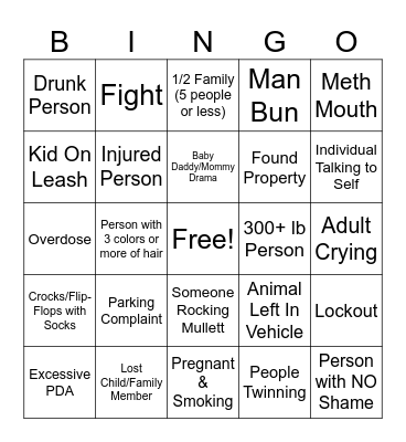 Fayette County Fair Bingo Card