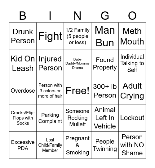 Fayette County Fair Bingo Card