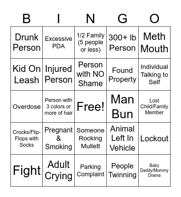 Fayette County Fair Bingo Card