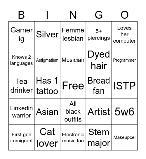 Lan bingo Card
