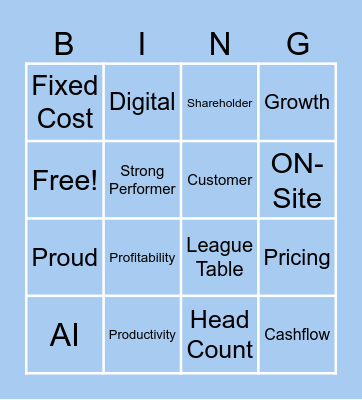 Lingo Bingo Card