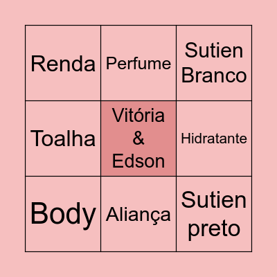 Chá de Langerie da vitória Bingo Card