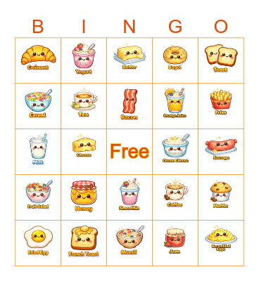 BREAKFAST Bingo Card