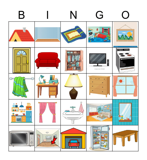 La Casa y Los Muebles Bingo Card