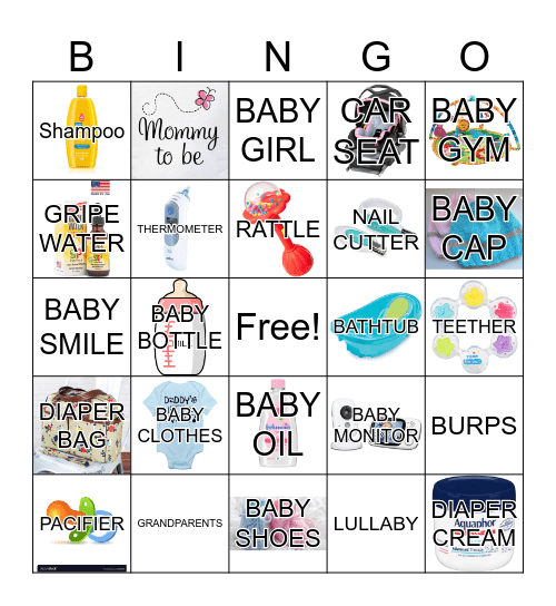 BABY SHOWER  Bingo Card