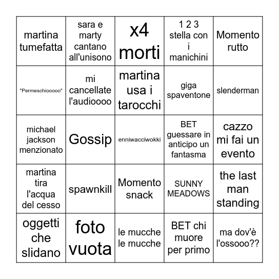 Bingo 5 Bingo Card