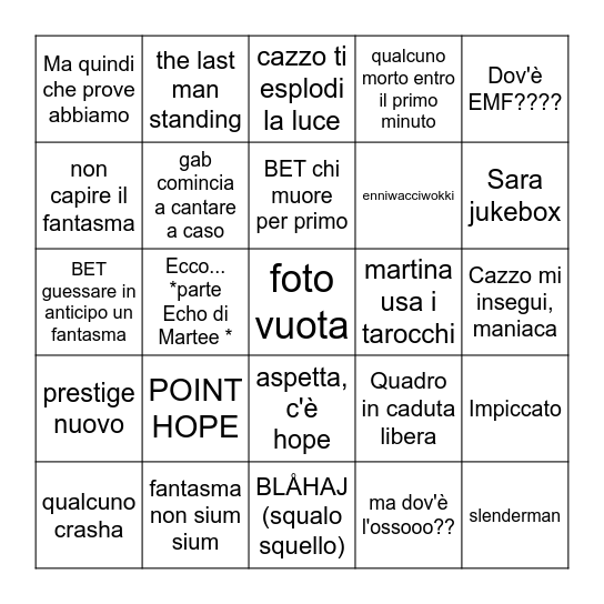 Bingo 6 Bingo Card