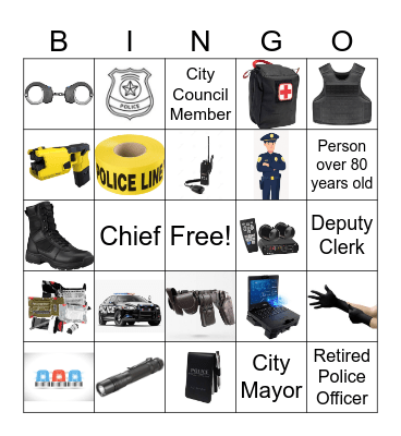 National Night Out Bingo Card