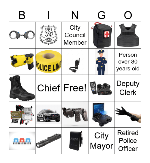 National Night Out Bingo Card