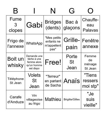 Riou Bingo Card