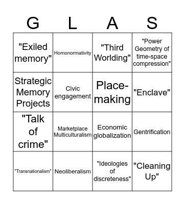 "GLOBAL ASIA IN CHICAGO" PART 1 Bingo Card