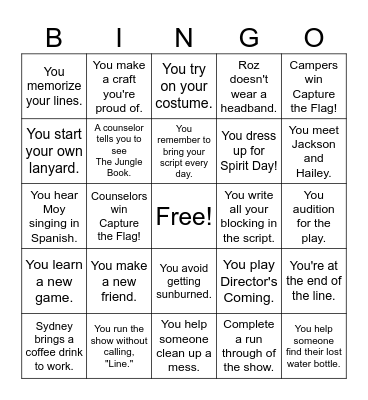 The Tortoise and the Hare Bingo Card