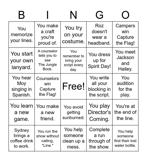 The Tortoise and the Hare Bingo Card