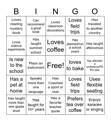 Banneker @ Marquette - Ice Breaker Bingo Card