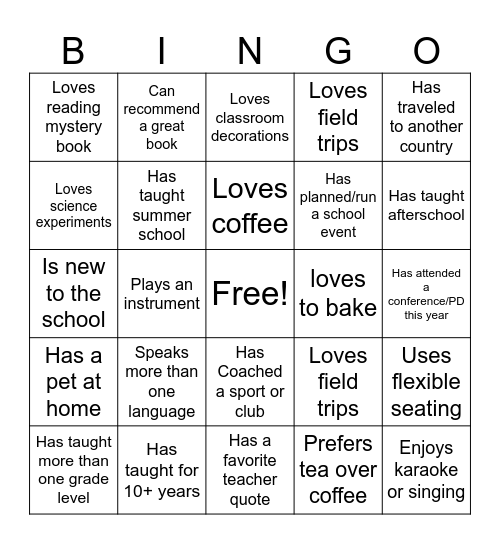 Banneker @ Marquette - Ice Breaker Bingo Card