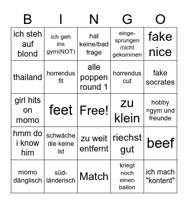 Pop the bloonss Bingo Card
