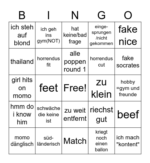 Pop the bloonss Bingo Card