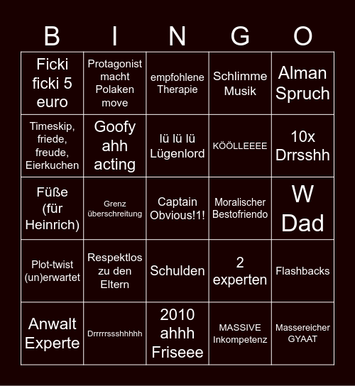 Milf hir bitte !!1!!! Bingo Card