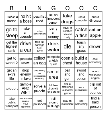 bingor Bingo Card