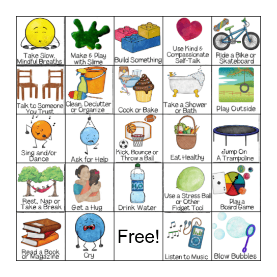 Coping Skills Bingo Card