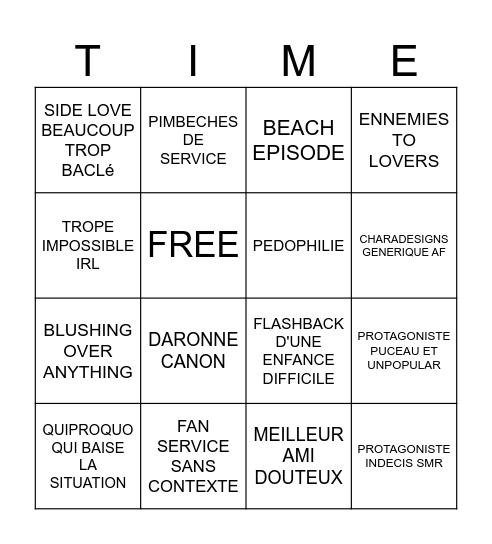GOLDEN TIME Bingo Card