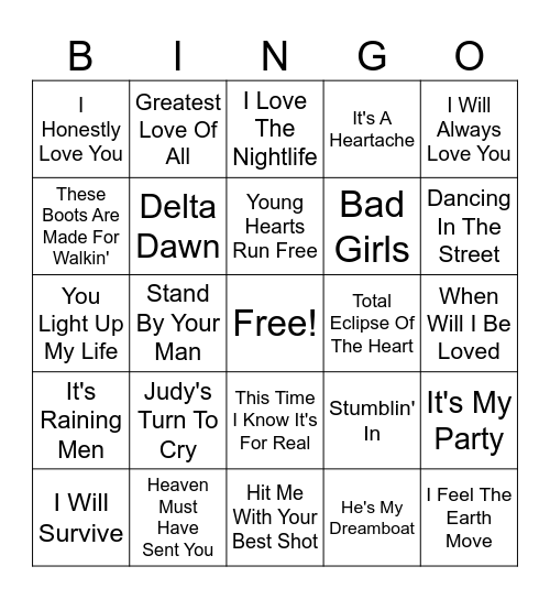 LADIES NIGHT Bingo Card