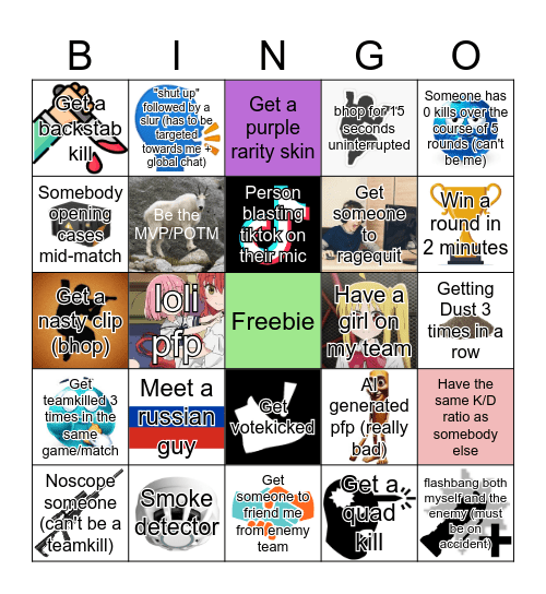 CS Bingo Card