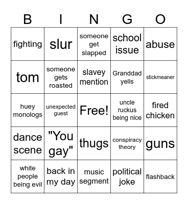 BOONDOCKS BINGO Card