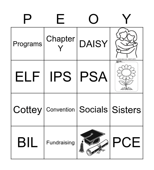 PEO Bingo Card