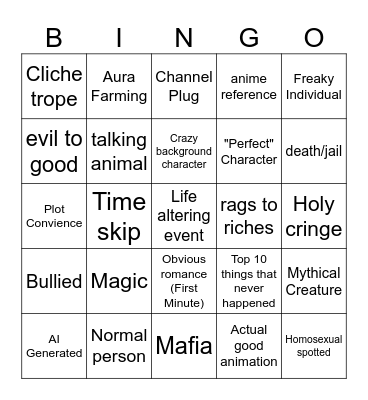 MSA Bingo Card