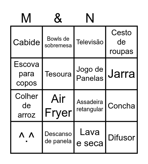 CHÁ DE PANELA Bingo Card