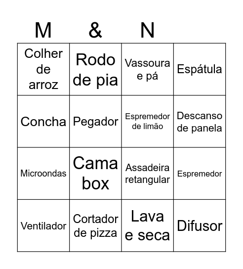 CHÁ DE PANELA Bingo Card