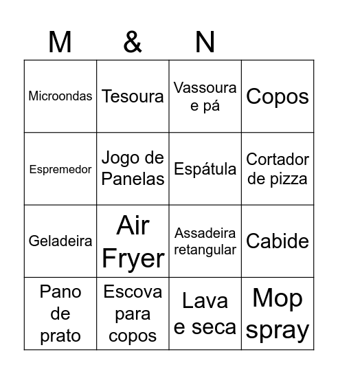 CHÁ DE PANELA Bingo Card