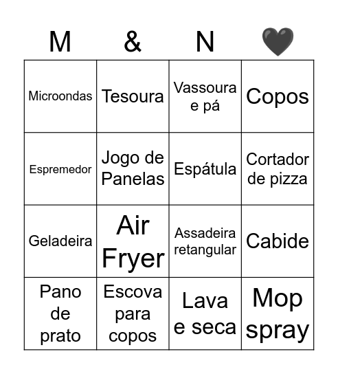CHÁ DE PANELA Bingo Card