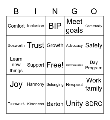 Love First Residences Bingo Card