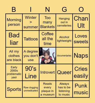 Sunny Bingo Card