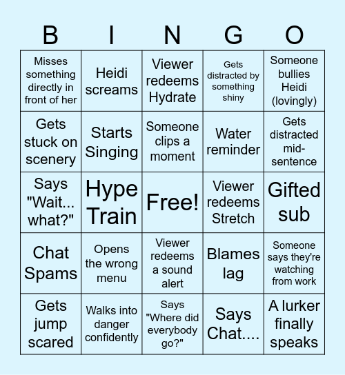 Campfire Bingo Card