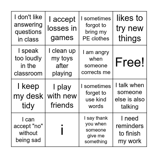 HUMAN BINGO Card
