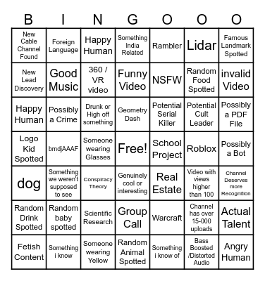 recycle bin KVN AUST AHHAFAFgg Bingo Card