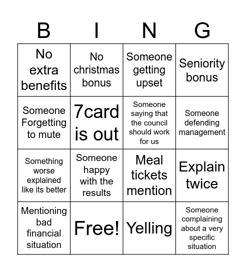 Bingo Collective contract Bingo Card