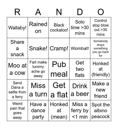 St Albans 200 Bingo Card