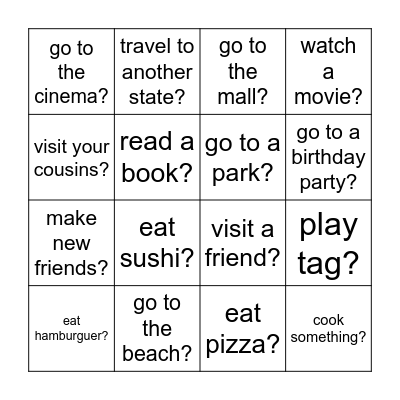 Did you... Bingo Card
