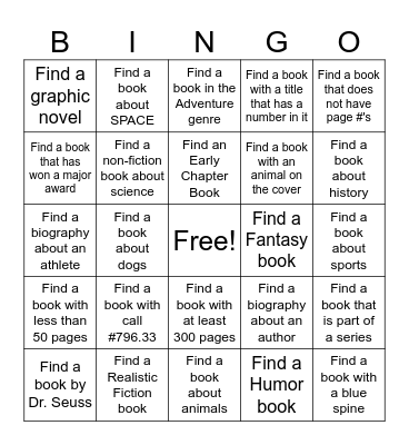 NES Library Bingo Card