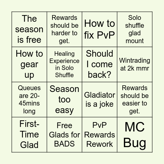 r/worldofpvp Bingo Card