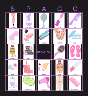 SPA BINGO-SPAGO! Bingo Card