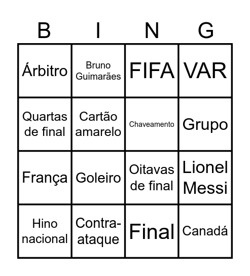 Festa Julina Stryker Bingo Card