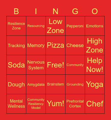 CRM PIZZA NIGHT! Bingo Card