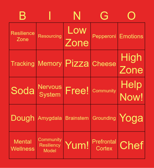 CRM PIZZA NIGHT! Bingo Card