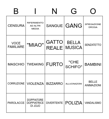 CHAINSMOKER CAT Bingo Card