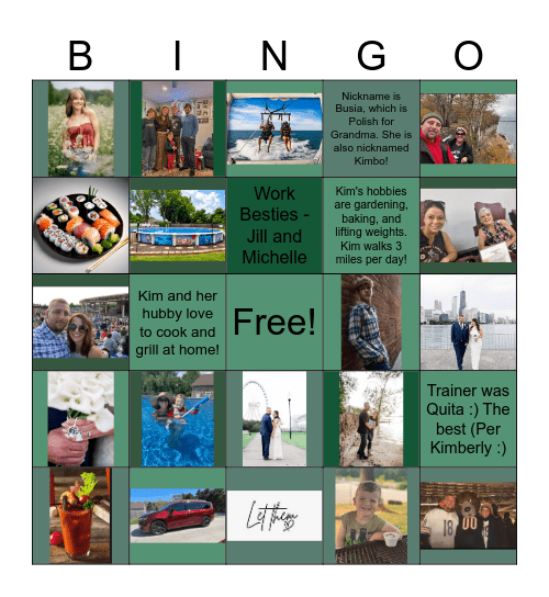 Get to Know Our Kimberly Cross! Bingo Card